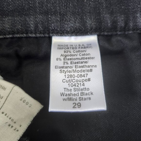 CURRENT/ELLIOTT | Stiletto Washed Black Star Jeans - Picture 8 of 13